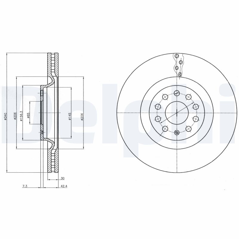 Brake Disc - BG9109C DELPHI