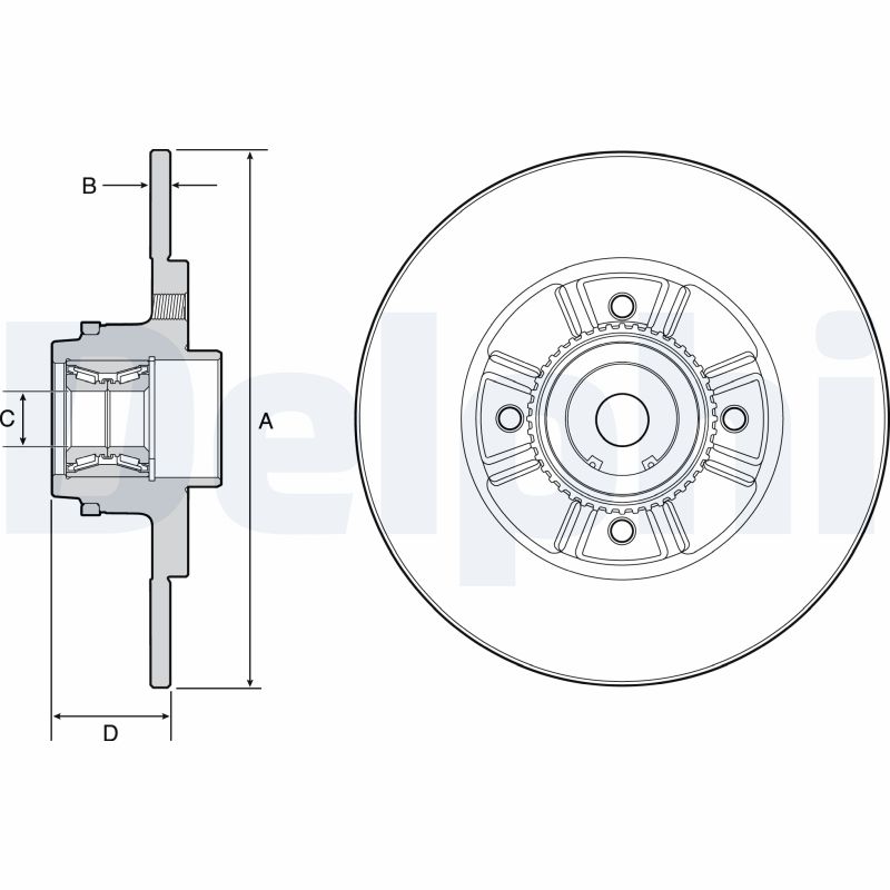 Brake Disc - BG9114RS DELPHI