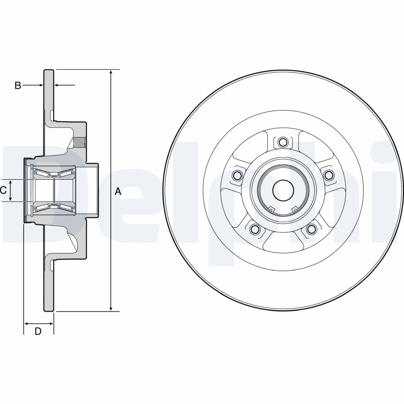 Brake Disc - BG9115RS DELPHI