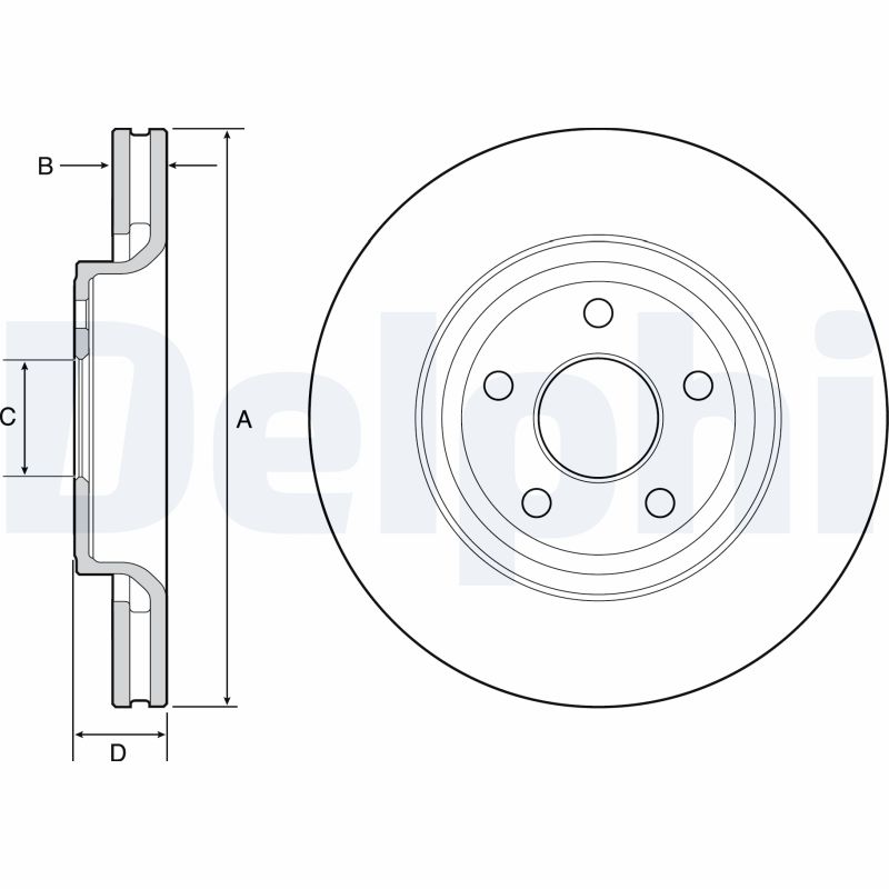 Brake Disc - BG9121C DELPHI