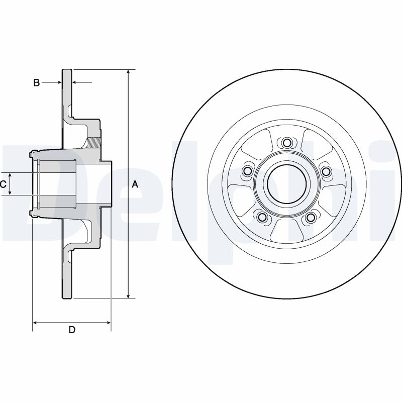 Brake Disc - BG9133RS DELPHI