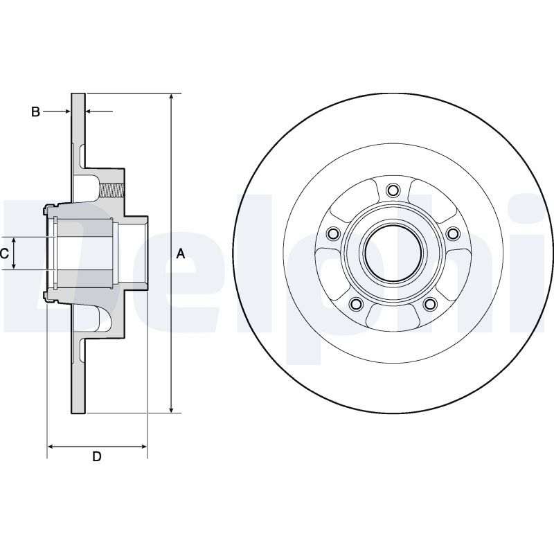 Brake Disc - BG9134RS DELPHI