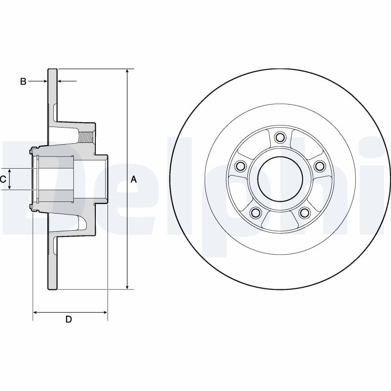 Brake Disc - BG9135RS DELPHI