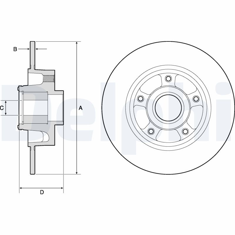 Brake Disc - BG9137RS DELPHI