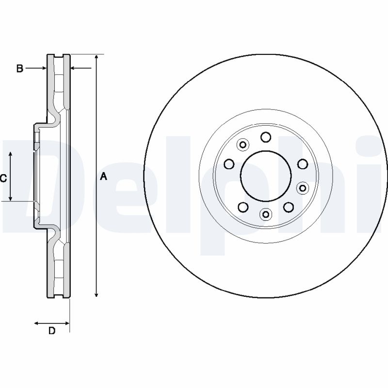 Brake Disc - BG9151C DELPHI