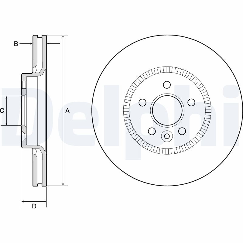 Brake Disc - BG9184C DELPHI