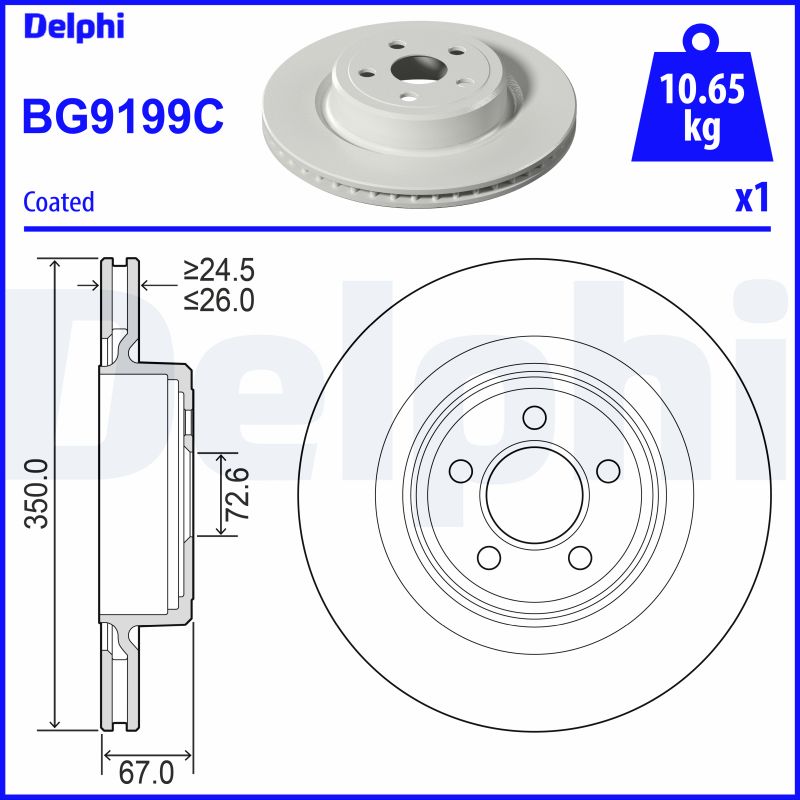 Brake Disc - BG9199C DELPHI
