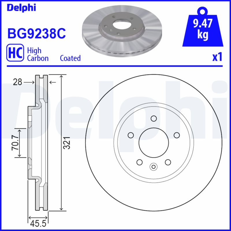 Discofreno - BG9238C DELPHI