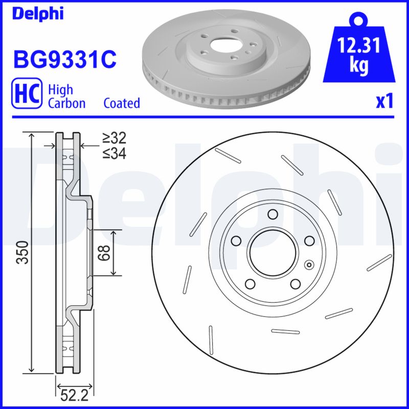 Brake Disc - BG9331C DELPHI