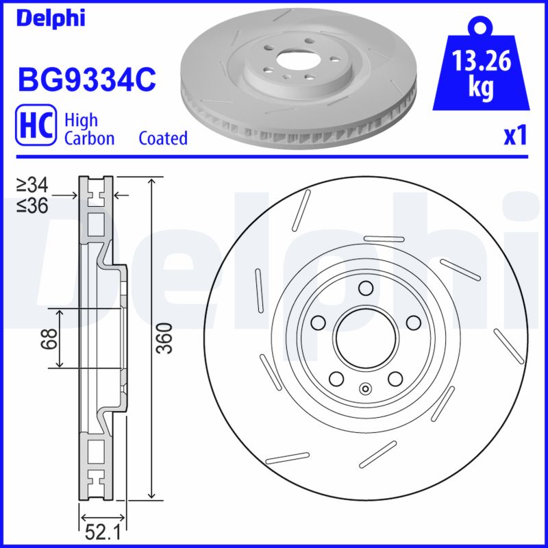Discofreno - BG9334C DELPHI