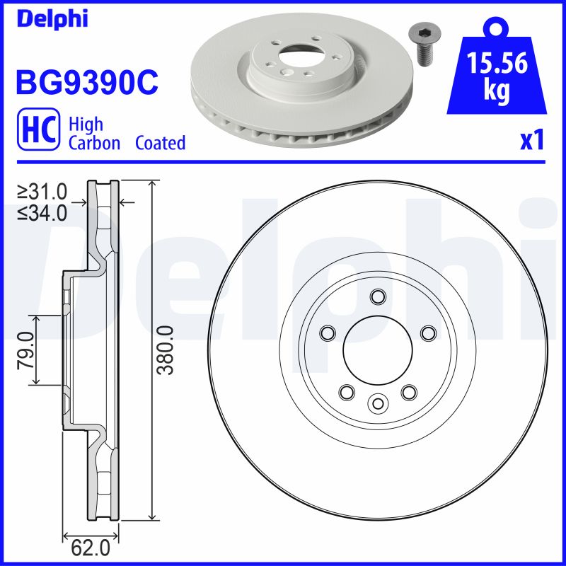 Brake Disc - BG9390C DELPHI