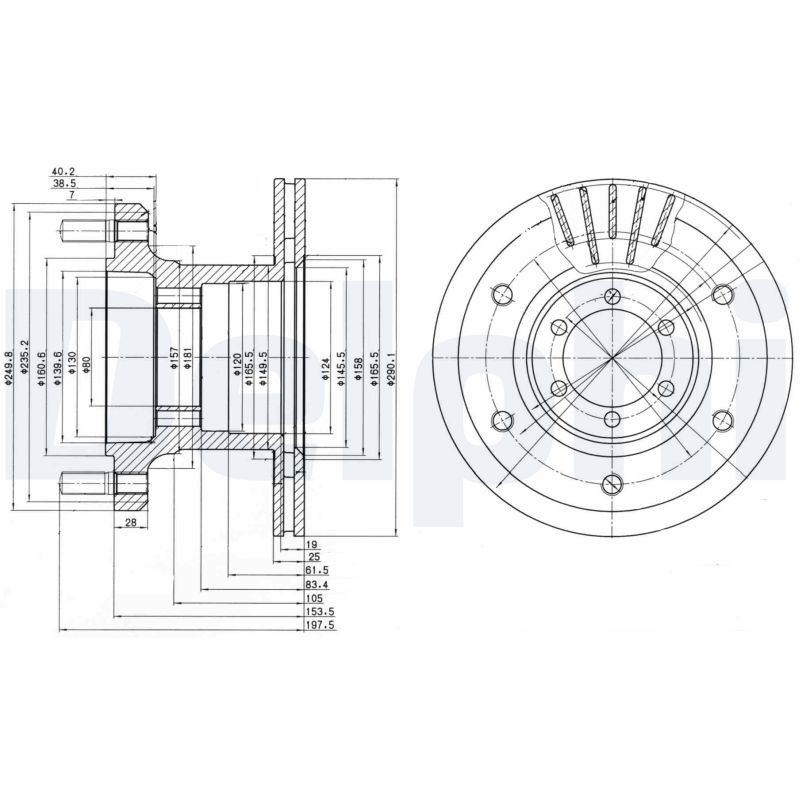 Brake Disc - BG9453 DELPHI