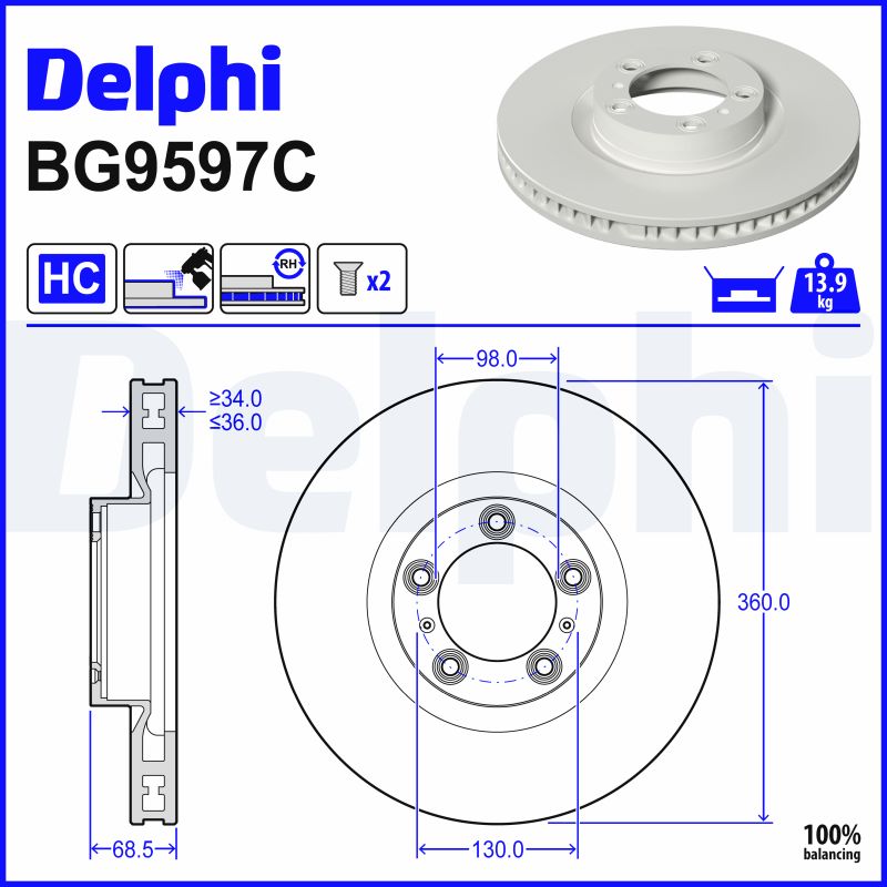 Discofreno - BG9597C DELPHI