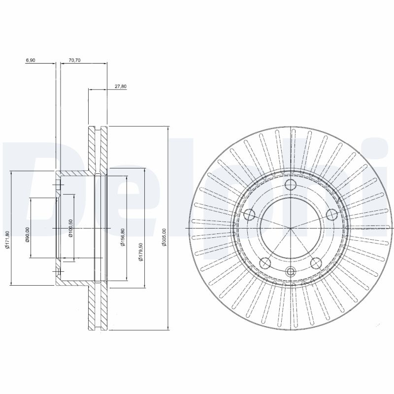 Brake Disc - BG9692 DELPHI