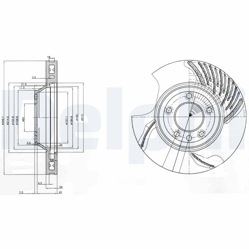 Brake Disc - BG9774 DELPHI