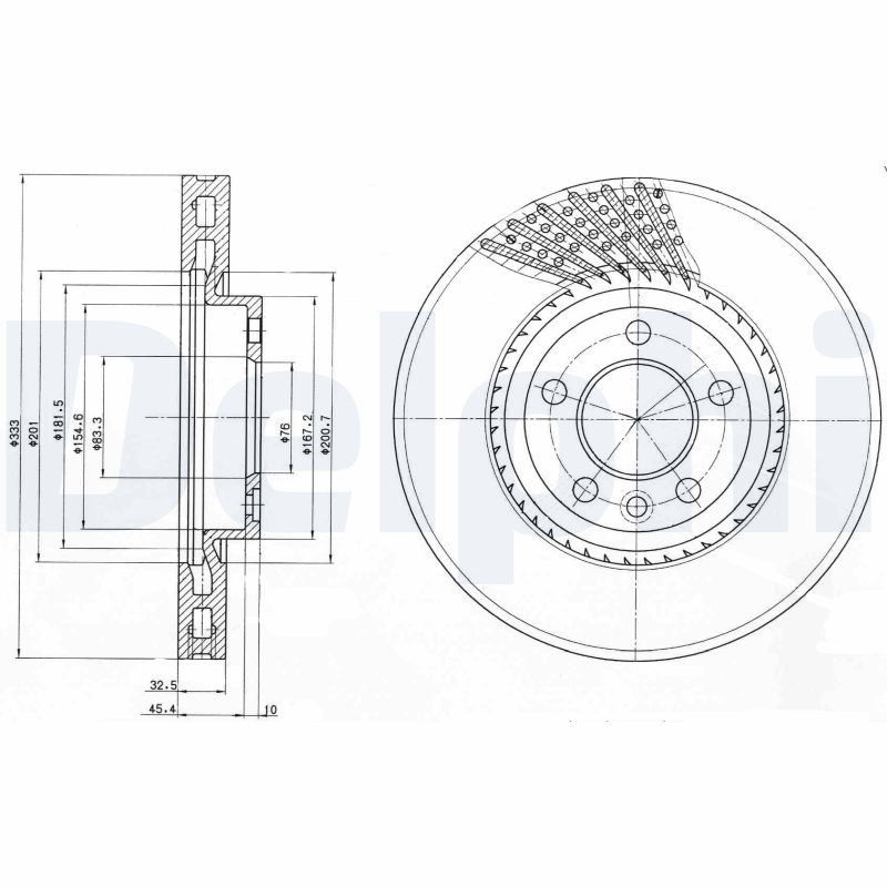 Brake Disc - BG9892 DELPHI