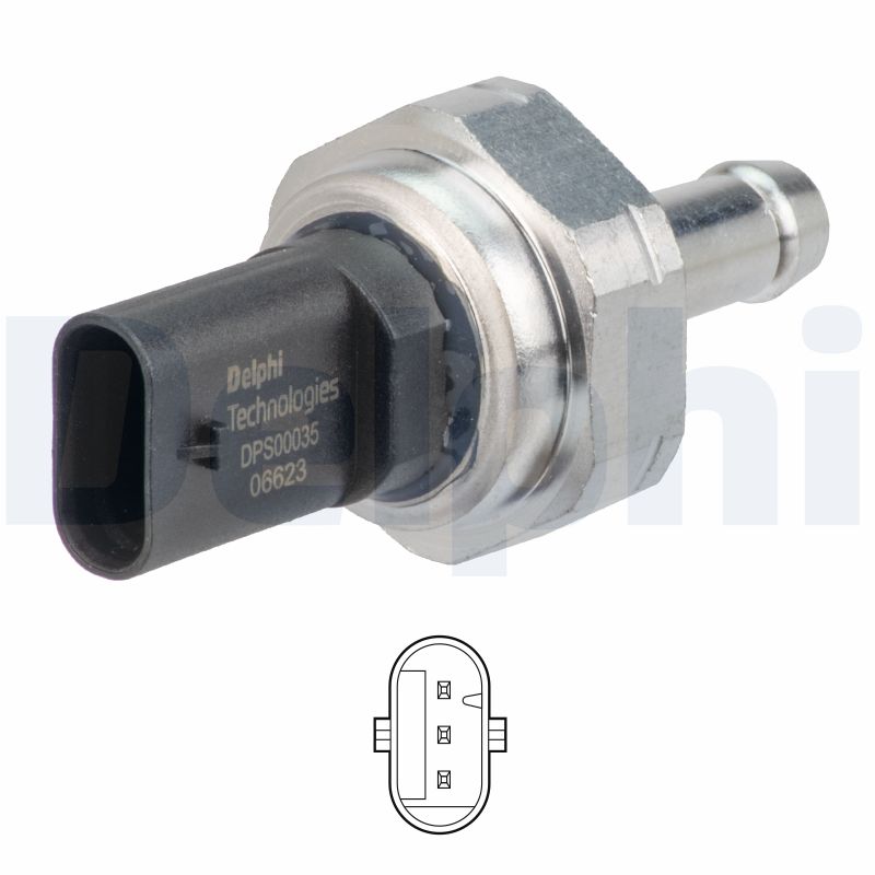 jutiklis, išmetimo slėgis - DPS00035-12B1 DELPHI
