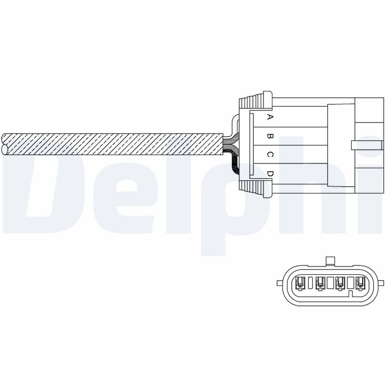Lambda Sensor - ES11061-12B1 DELPHI