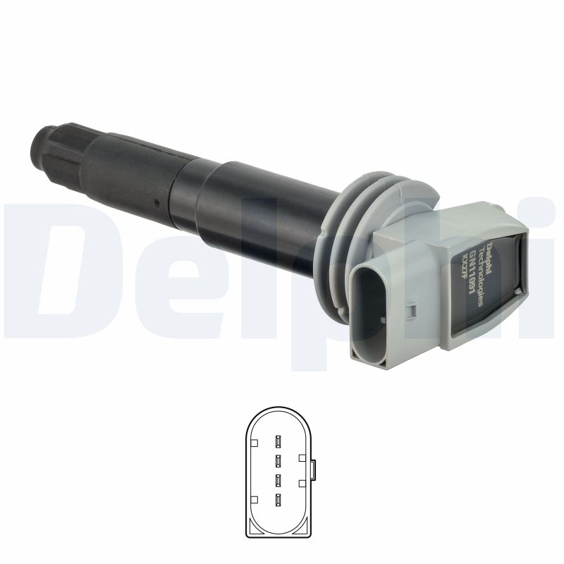 Катушка зажигания - GN11091-12B1 DELPHI