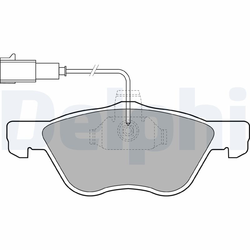 Kit pastiglie freno, Freno a disco - LP1408 DELPHI