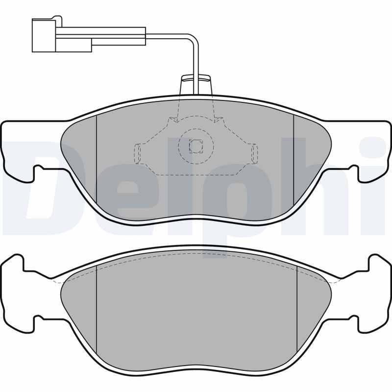 Brake Pad Set, disc brake - LP1586 DELPHI