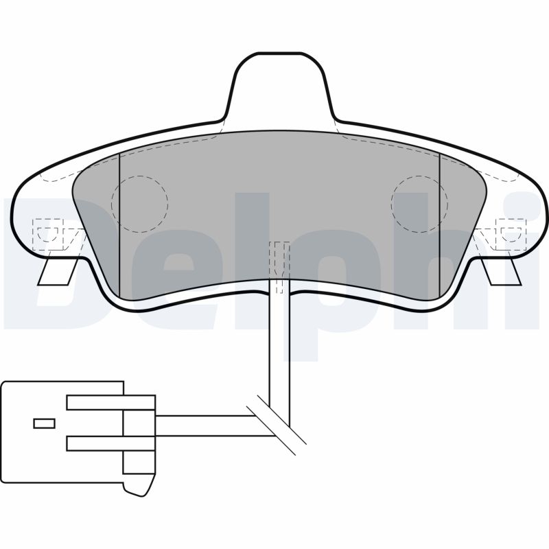 Brake Pad Set, disc brake - LP1683 DELPHI
