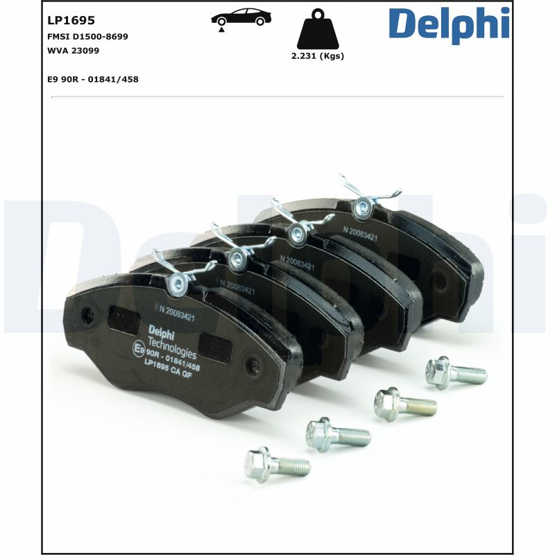 Brake Pad Set, disc brake - LP1695 DELPHI