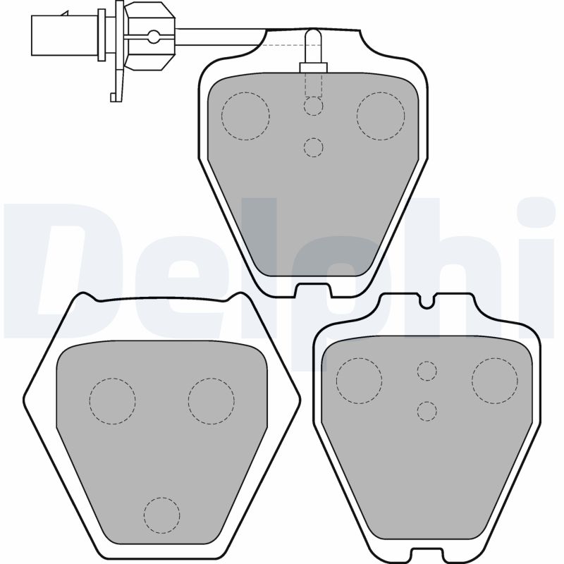 Brake Pad Set, disc brake - LP1703 DELPHI