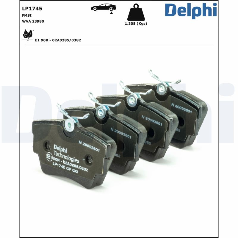 Brake Pad Set, disc brake - LP1745 DELPHI