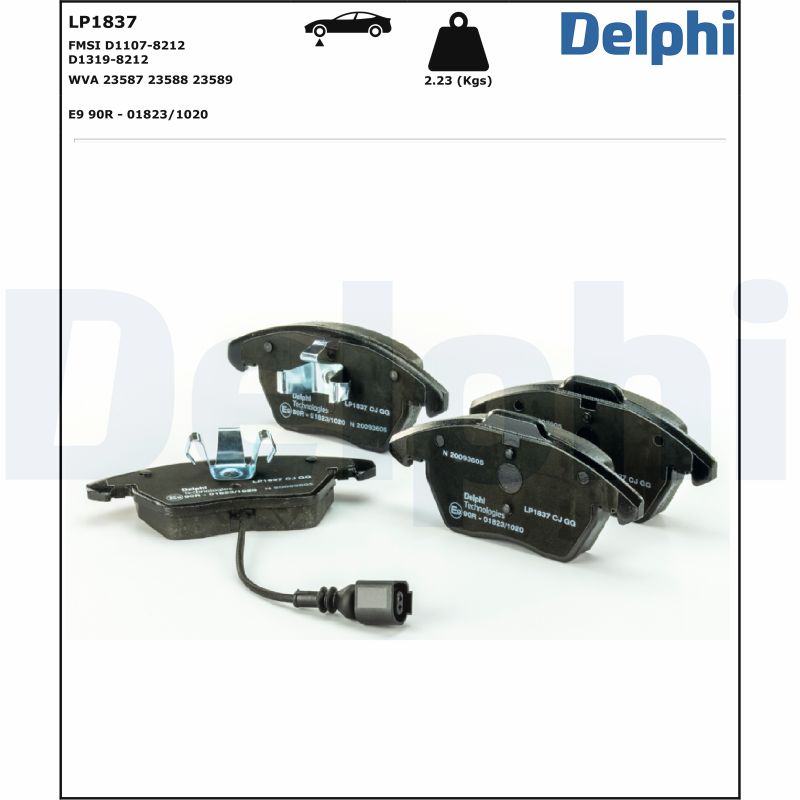 Brake Pad Set, disc brake - LP1837 DELPHI