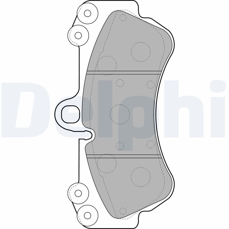 Brake Pad Set, disc brake - LP2057 DELPHI