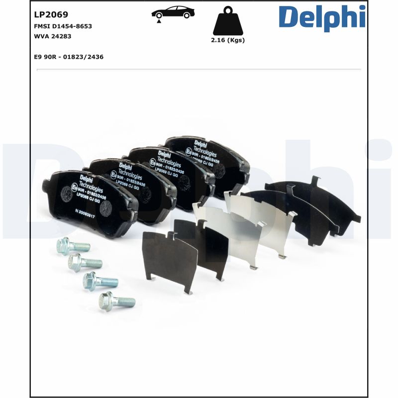 Brake Pad Set, disc brake - LP2069 DELPHI