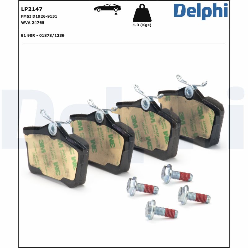 Brake Pad Set, disc brake - LP2147 DELPHI