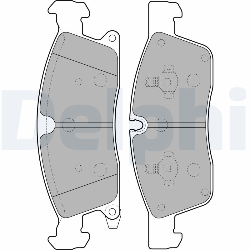 Kit pastiglie freno, Freno a disco - LP2275 DELPHI