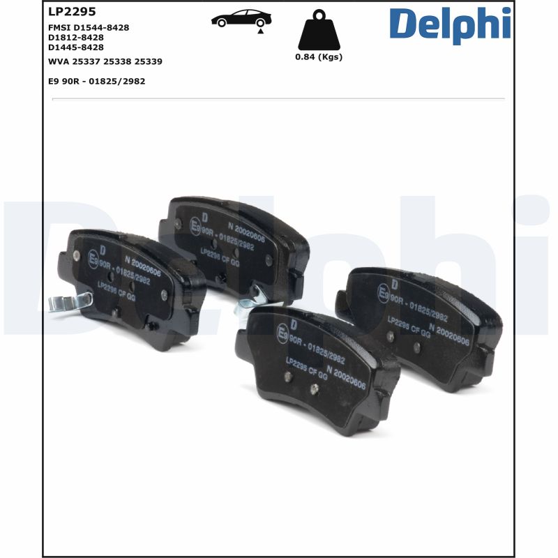 Brake Pad Set, disc brake - LP2295 DELPHI