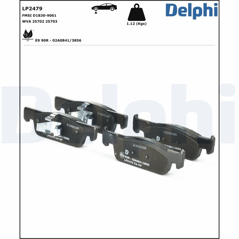 Brake Pad Set, disc brake - LP2479 DELPHI