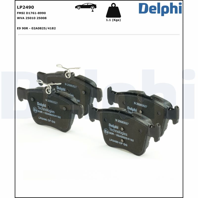 Brake Pad Set, disc brake - LP2490 DELPHI
