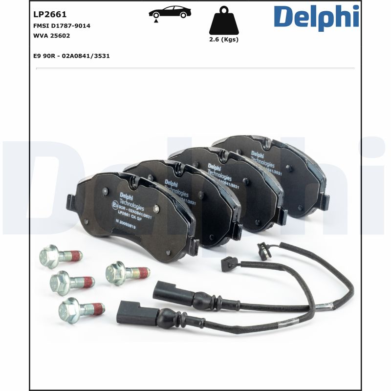 Brake Pad Set, disc brake - LP2661 DELPHI