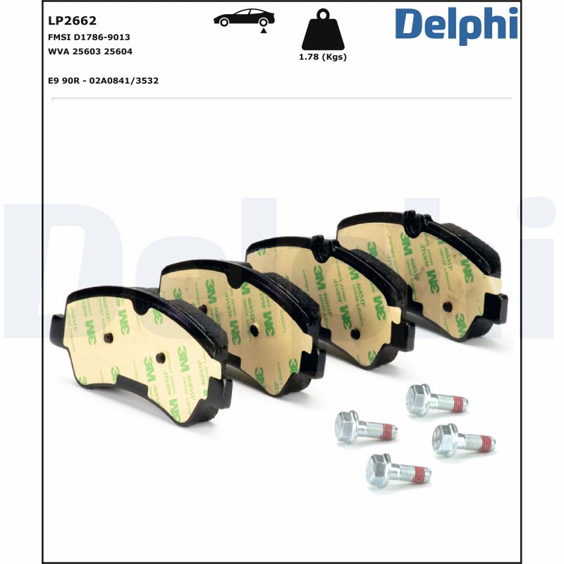 Brake Pad Set, disc brake - LP2662 DELPHI