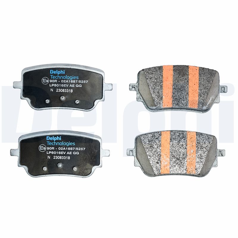 Комплект тормозных колодок, дисковый тормоз - LP5016EV DELPHI