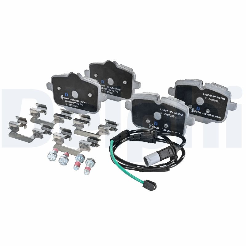 Kit pastiglie freno, Freno a disco - LP5051EV DELPHI