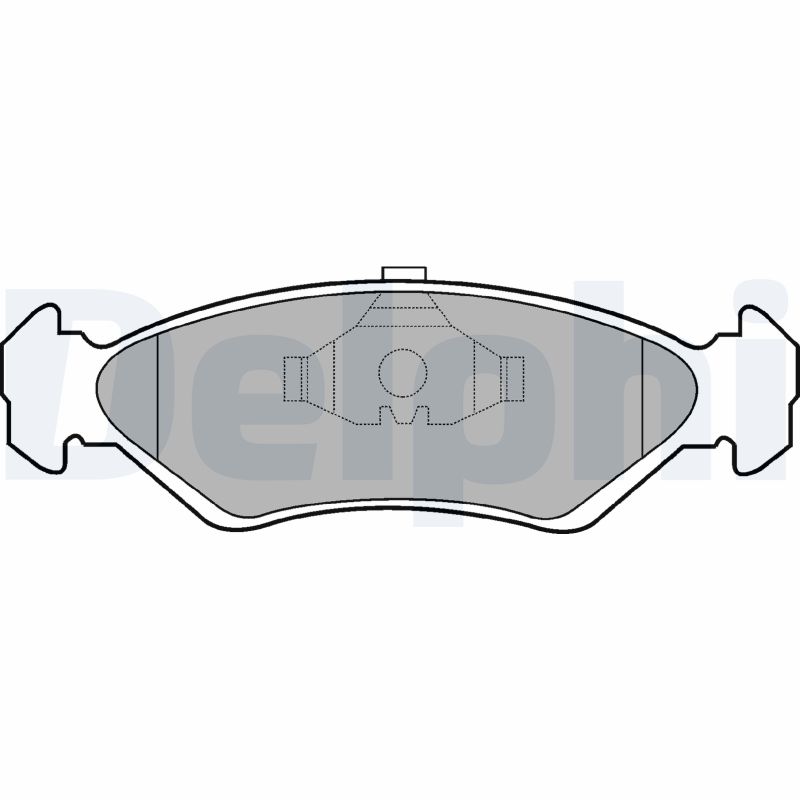 Комплект тормозных колодок, дисковый тормоз - LP591 DELPHI