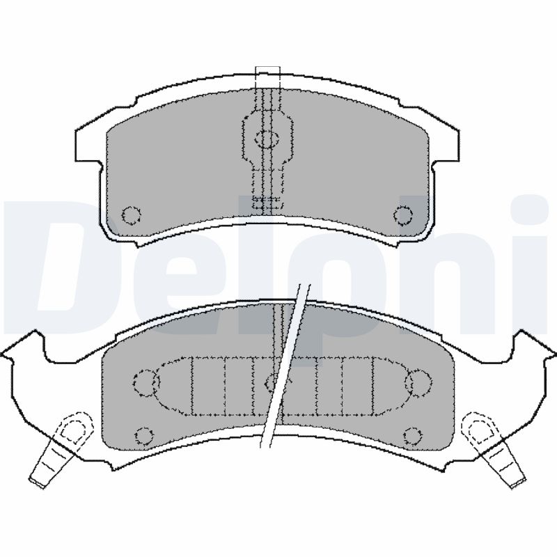 Brake Pad Set, disc brake - LP897 DELPHI