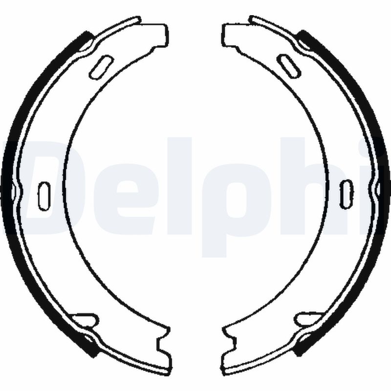 Brake Shoe Set, parking brake - LS1637 DELPHI