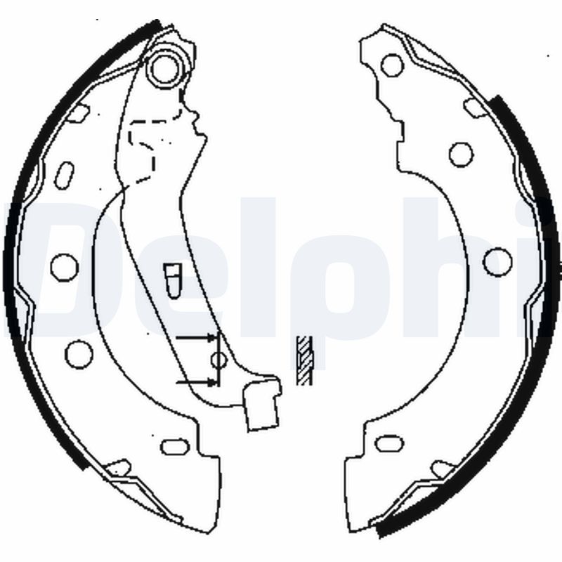 Brake Shoe Set - LS1842 DELPHI