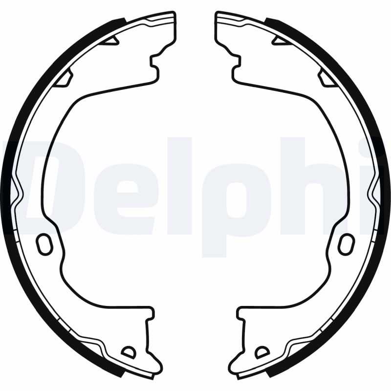 Brake Shoe Set, parking brake - LS2055 DELPHI