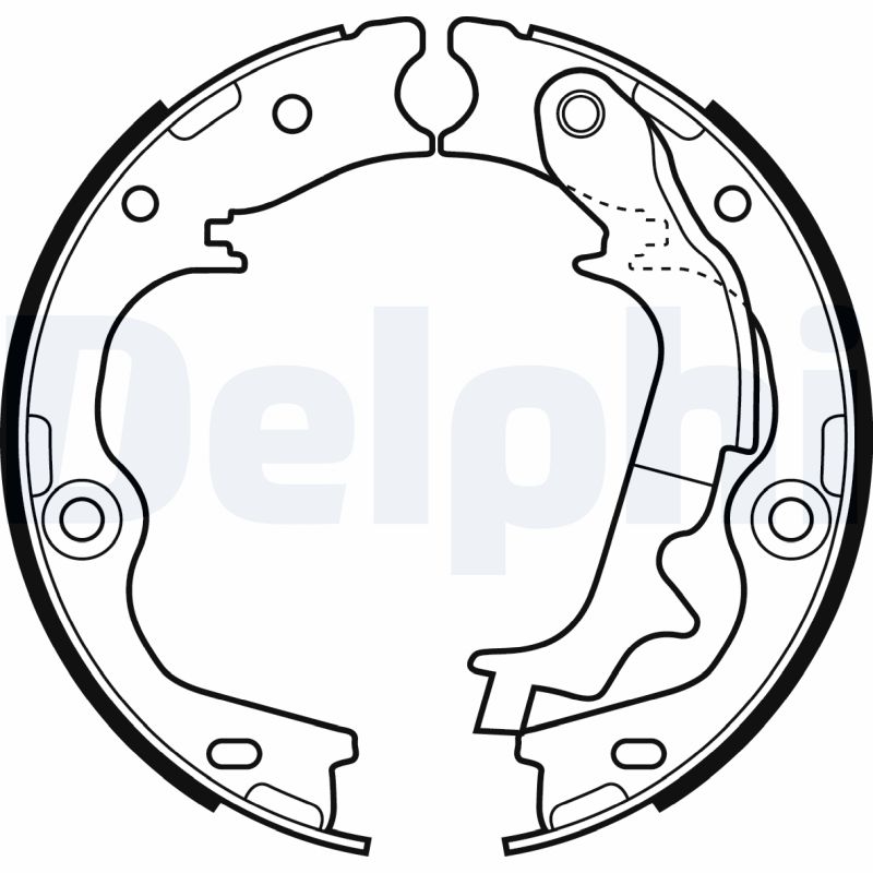 Kit ganasce, Freno stazionamento - LS2083 DELPHI