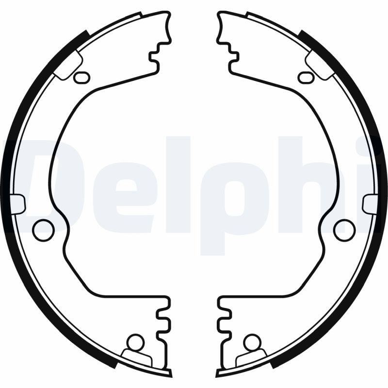 Brake Shoe Set, parking brake - LS2090 DELPHI