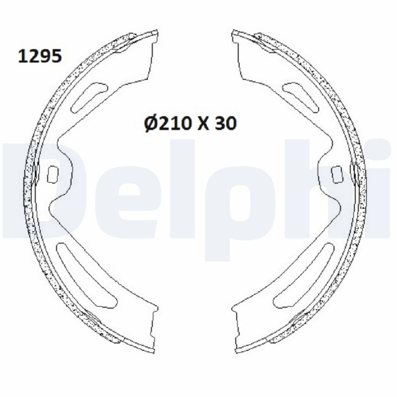 Kit ganasce, Freno stazionamento - LS2179 DELPHI