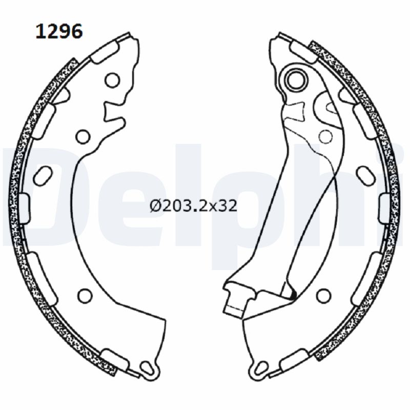 Brake Shoe Set - LS2180 DELPHI